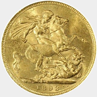 1893-S  Full Sovereign reverse