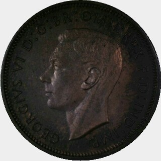 1937 Proof Half Penny obverse