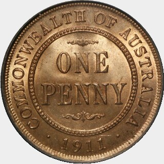 1936 Proof One Penny reverse