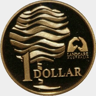 1993 Proof One Dollar reverse