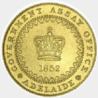 1852  Adelaide Pound obverse
