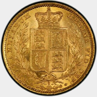 1884-S  Full Sovereign reverse