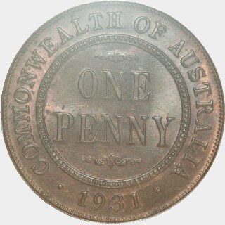 1931  One Penny reverse