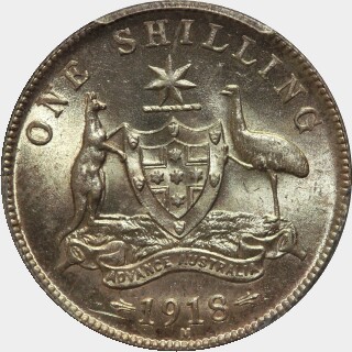 1918-M  One Shilling reverse