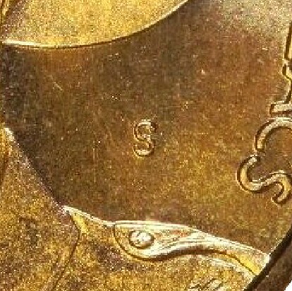 Sydney (S) counter-stamp on the 1999-S One Dollar (Last Anzacs) piece. 