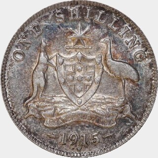1915-H  One Shilling reverse