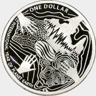 2008 Silver Proof One Dollar reverse