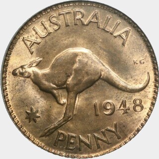 1948  One Penny reverse