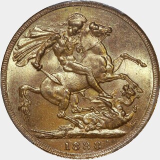 1888-S  Full Sovereign reverse