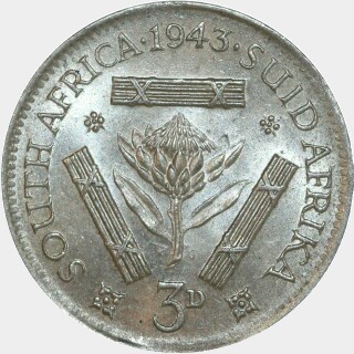 1943  Threepence reverse