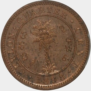 1898  Quarter Cent reverse
