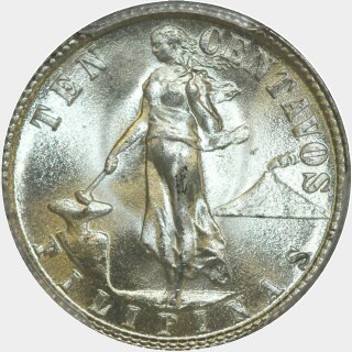 1944-D  Ten Centavos reverse