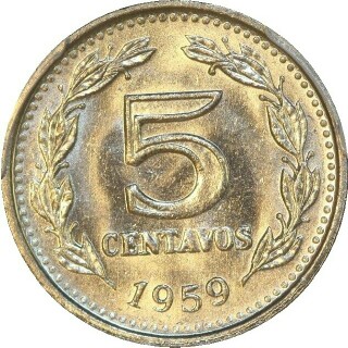 1959  Five Cent reverse