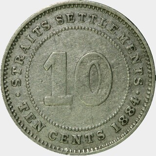 1884  Ten Cent reverse