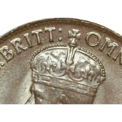 Softly struck 1912 half penny