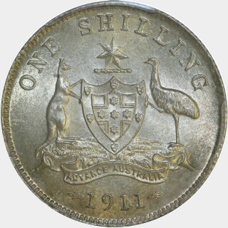 1911  One Shilling reverse
