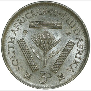 1940  Threepence reverse