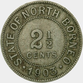 1903-H  Two and a Half Cent reverse