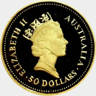 1989-P Gold Fifty Dollar obverse