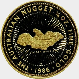1989-P Gold Twenty Five Dollar reverse