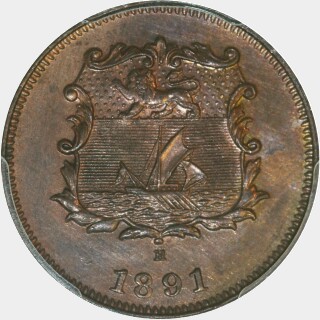 1891-H  Half Cent obverse