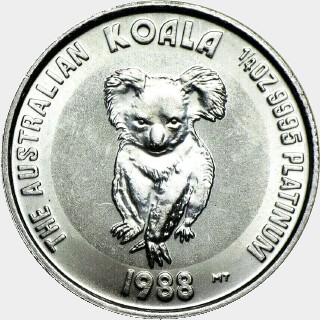1989-P Platinum Twenty Five Dollar reverse