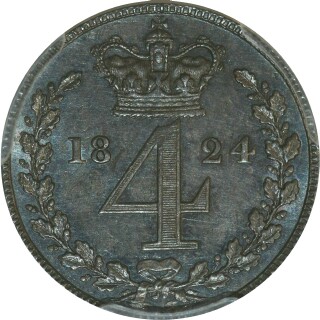 1824 Prooflike Four Pence reverse