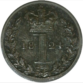1824 Prooflike One Penny reverse