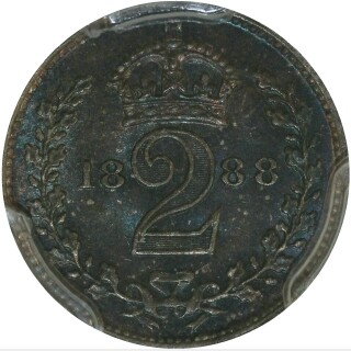 1888 Prooflike Two Pence reverse