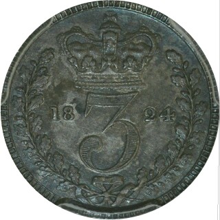 1824  Threepence reverse