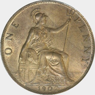 1902  One Penny reverse