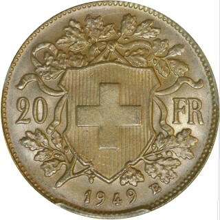 1949-B  Twenty Franc reverse