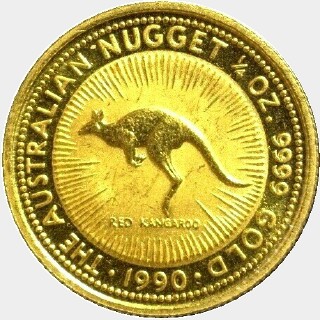 1990-P Proof Gold Twenty Five Dollar reverse