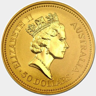 1991-P Gold Fifty Dollar obverse
