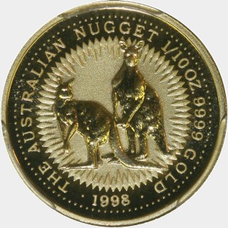 1998-P Gold Fifteen Dollar reverse