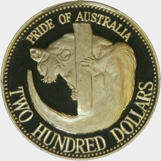 1993 Proof Two Hundred Dollar reverse