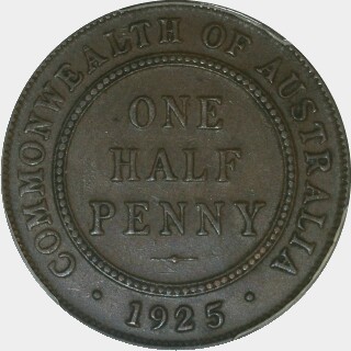 1925  Half Penny reverse