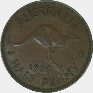 1939  Half Penny reverse