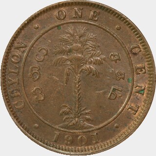 1901  One Cent reverse