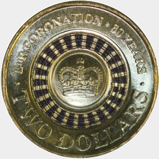 2013 Coloured Two Dollar reverse