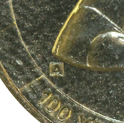 (A) privy-mark on 2010-H (Coin Centenary) one dollar piece.