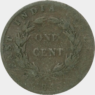 1845 Sans WW One Cent reverse