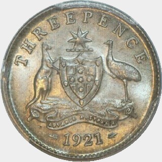 1921  Threepence reverse