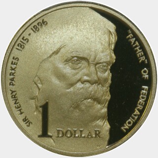 1996 Proof One Dollar reverse