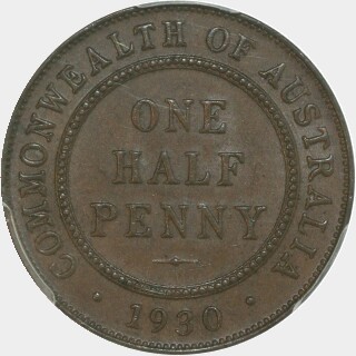 1930  Half Penny reverse
