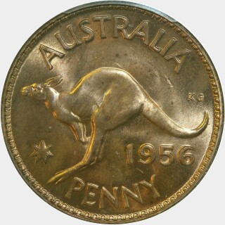 1956  One Penny reverse