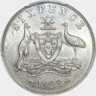 1923  Sixpence reverse