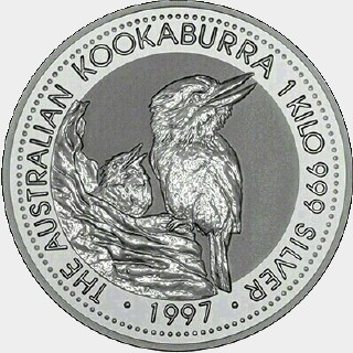 1997-P Silver One Dollar reverse