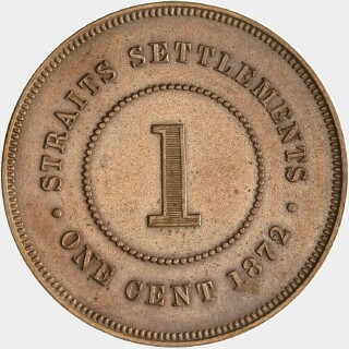1872 Proof One Cent reverse