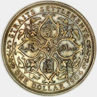 1904-B Incuse B Proof One Dollar reverse